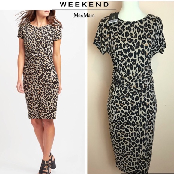 MAXMARA Weekend Max Mara leopard print dress, size medium - Picture 1 of 5